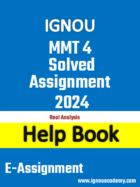 IGNOU MMT 4 Solved Assignment 2024